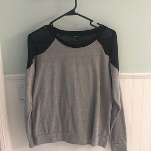 Grey & mesh long sleeve